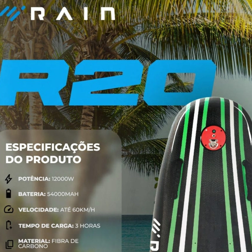Prancha Elétrica Rain R20 12.000W eFoil – Alta Performance Aquática | Ativo e Online