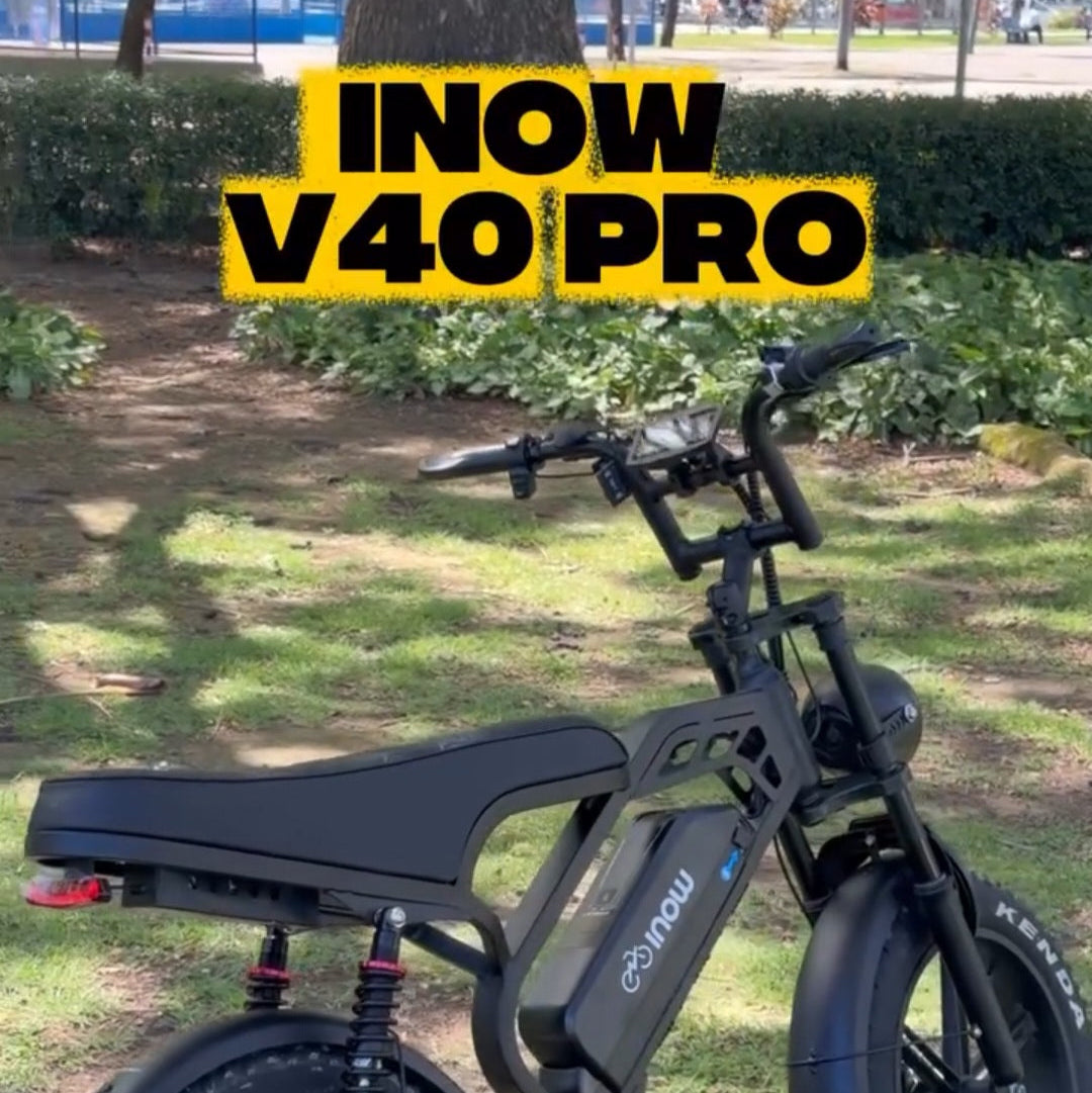 Inow V40 Pro 🚲 Bicicleta Elétrica Lançamento | Potência 1000W | Trava de Pneu + NFC | Pneus 20x4.0 | Design Premium | Envio Rápido